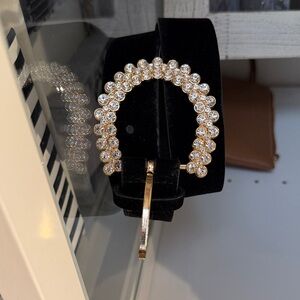 Zara Black Belt with Gold and Silver Embellishments